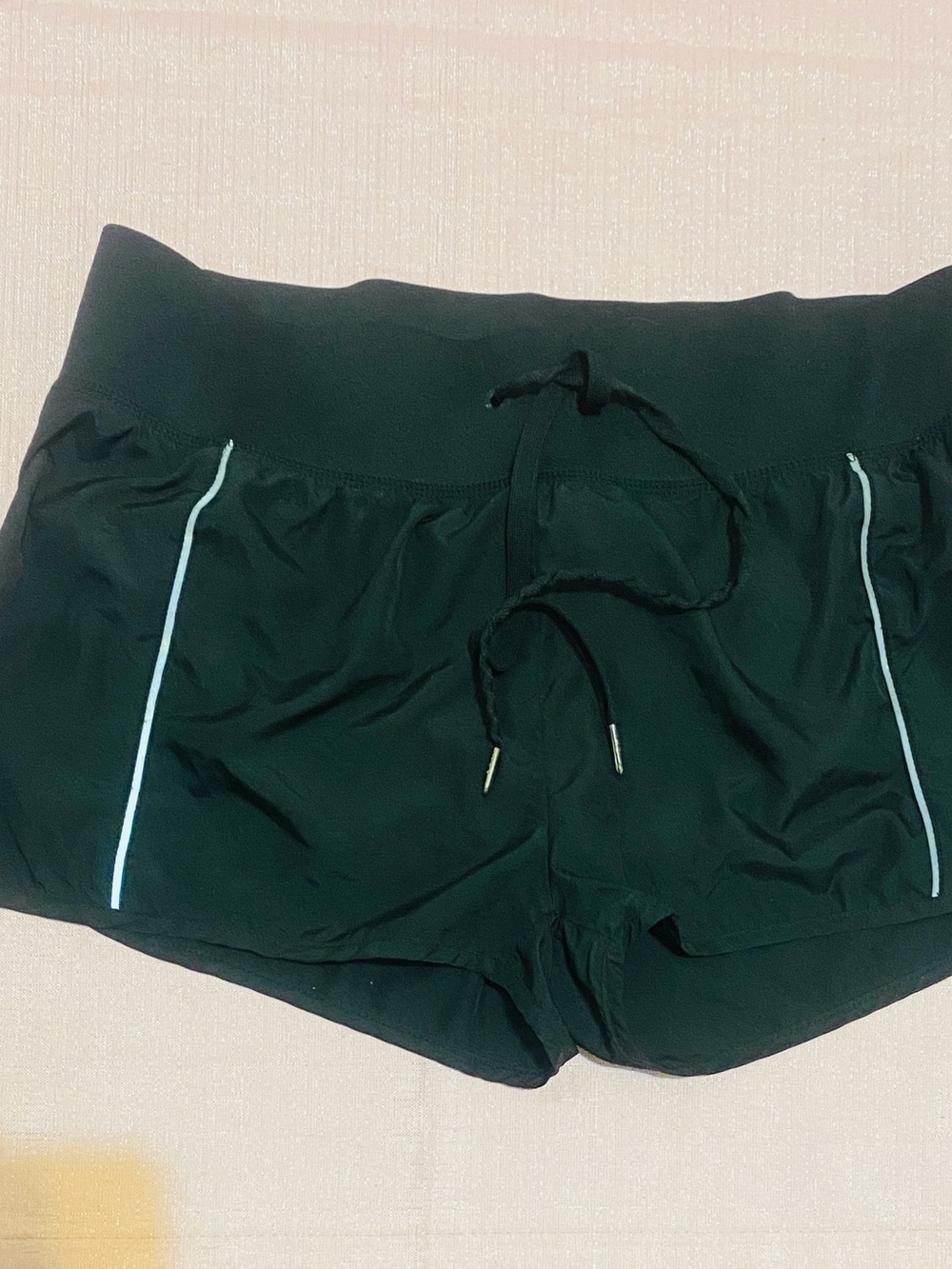 MPG Black Athletic Shorts with White Piping